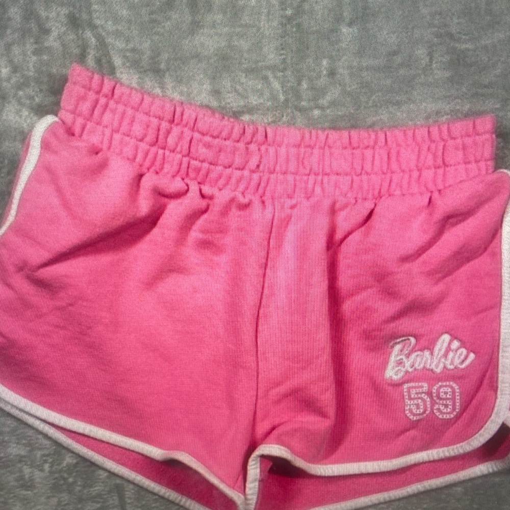 Barbie Hot Pink Sporty Shorts with White Trim